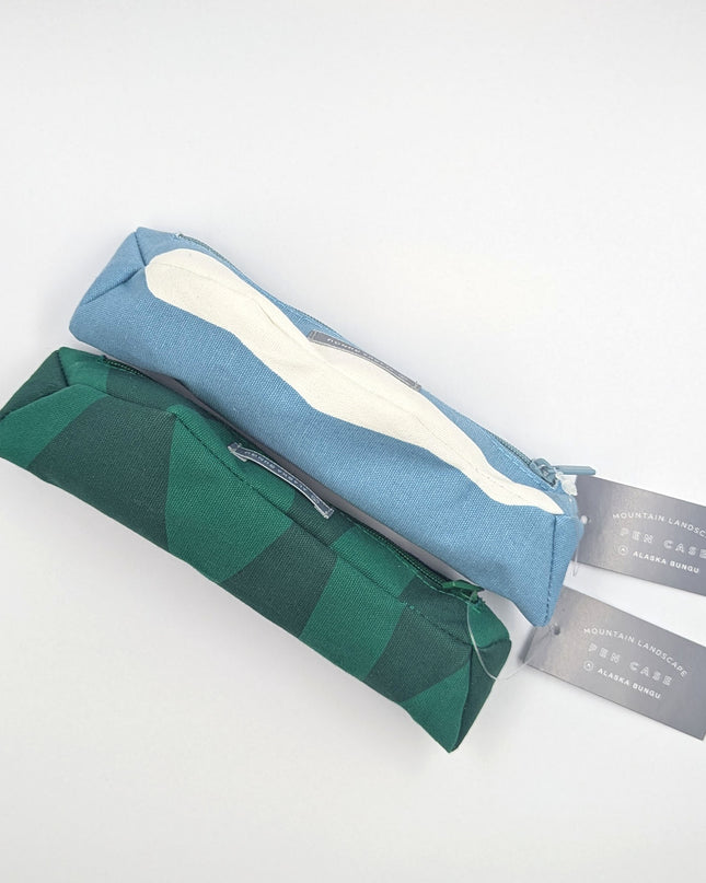 ELCOMMUN Mountain Landscape Series Pen Case green and blue