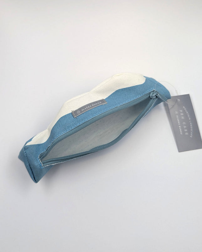 ELCOMMUN Mountain Landscape Series Pen Case blue open