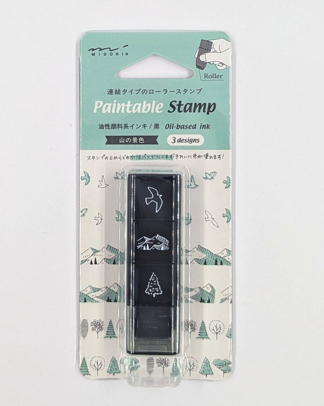 MIDORI Paintable Stamp Roller Mountains