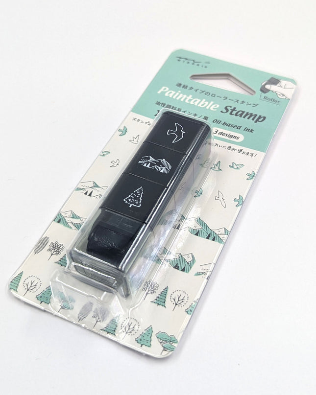 MIDORI Paintable Stamp Roller Mountains