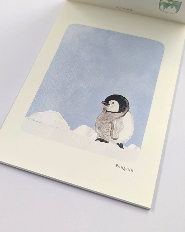 RYURYU Seasonal Postcard Memo Penguin