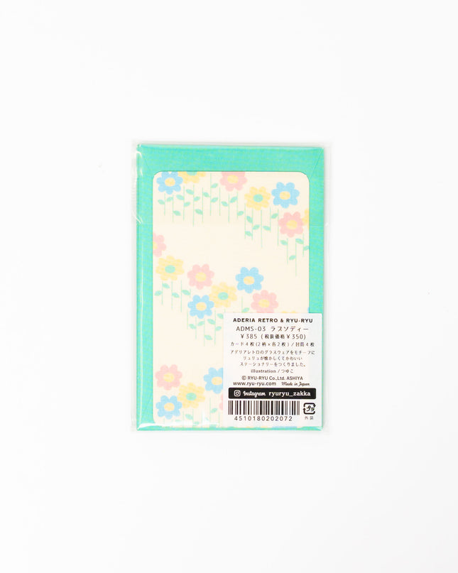 RYURYU Adelia Retro Mini Card Set - ZenPop Japan Stationery Store