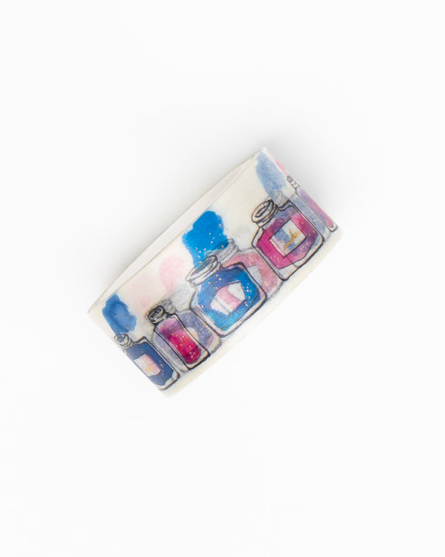 PAPIER PLATZ Regaro Papiro Design Masking Tape Ink Bottle Pattern - ZenPop Japan Stationery Store