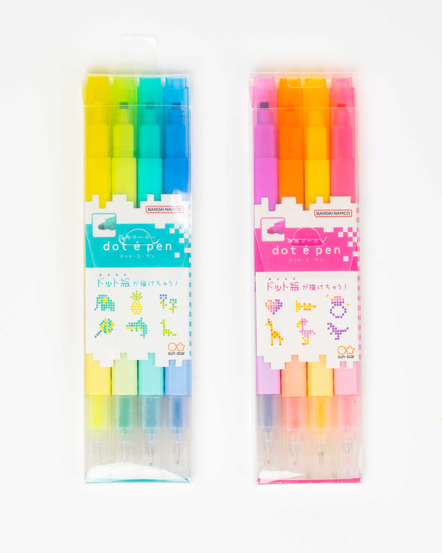 SUNSTAR Square Marker Dot E Pen 4pcs Set - ZenPop Japan Stationery Store