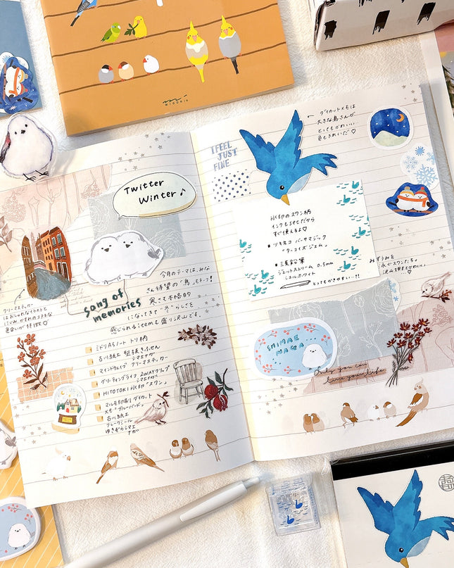 journaling with Twitter Winter stationery