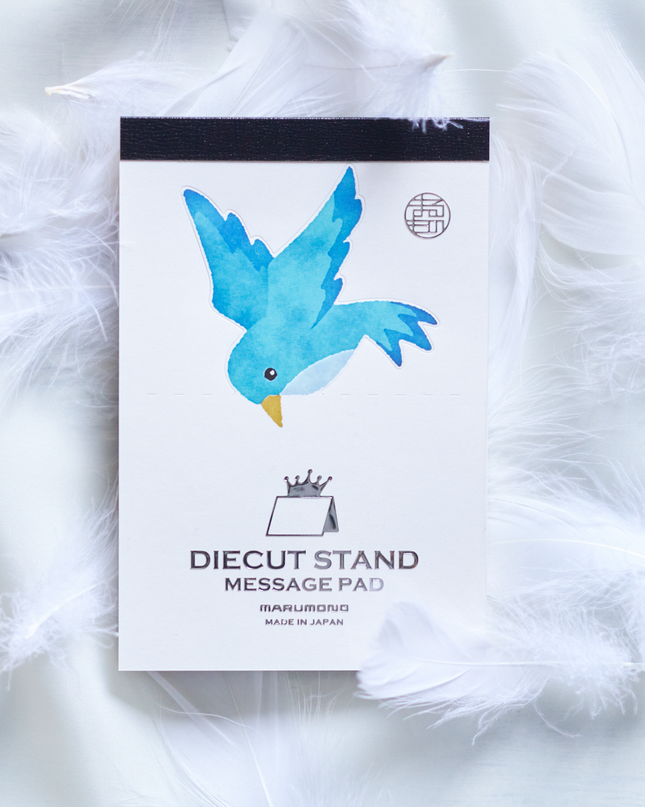 Die-cut Stand Memo pad Blue Bird From Marumo Insatsu