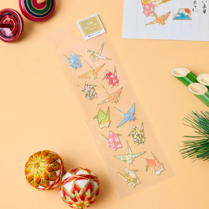 NB - Japanese Style Origami Crane Stickers
