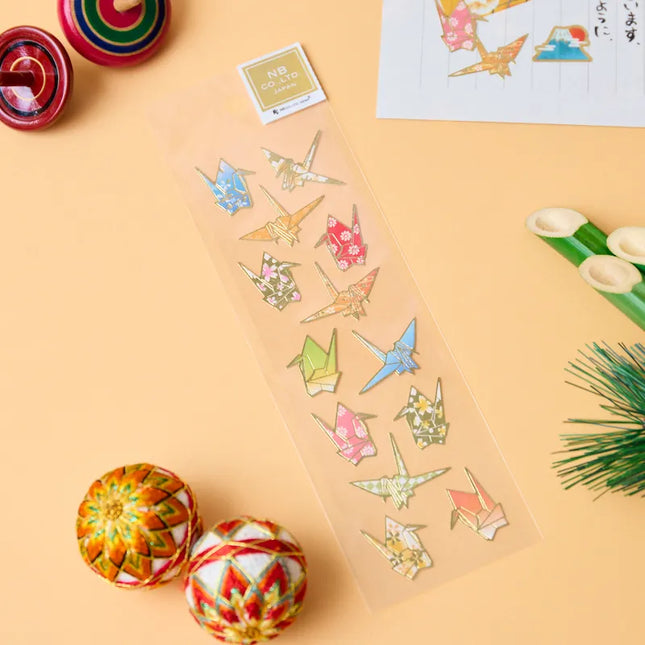 NB - Japanese Style Origami Crane Stickers