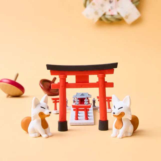 Iwako - Inari Fox Shrine Eraser Set