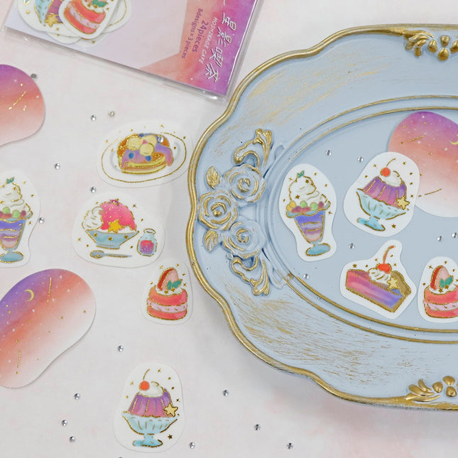 KAMIISO SANSYO - SAIEN Flake Stickers Starlight cafe