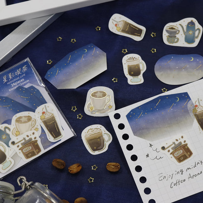 KAMIISO SANSYO - SAIEN Flake Stickers Starlight cafe