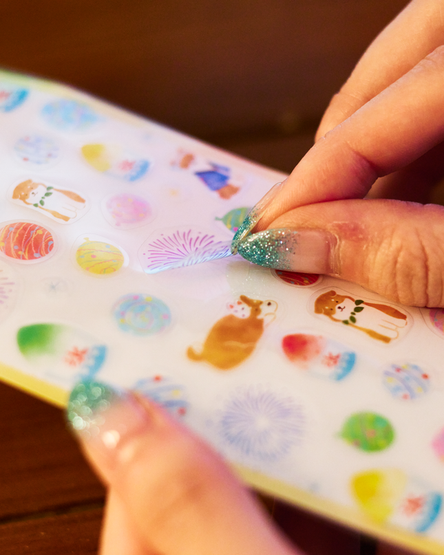 FURUKAWA SHIKO QS287 Clear Sticker Sheet – Shiba Inu & Festival