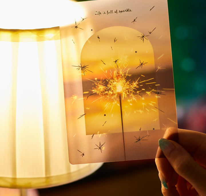 RYURYU TOC‑10 Sparkle Transparent Card