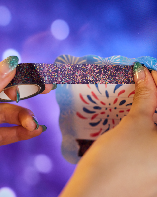 KAMIISO SANSYO Kimono Beauty Washi Tape – Dream Fireworks (15mm)