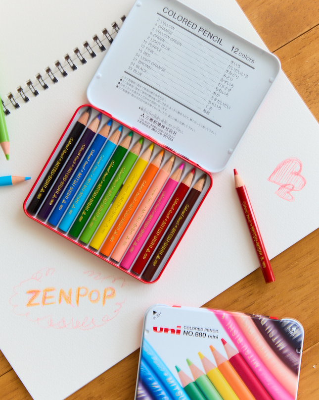 UNI No.880 mini Colored Pencil set from Mitsubishi Pencil