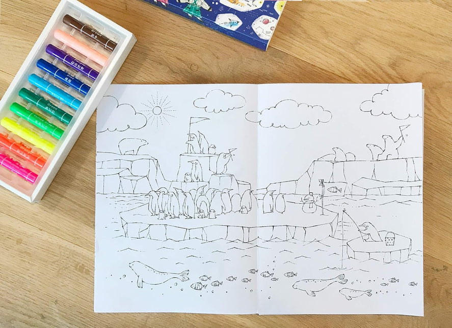 KOKUYO Coloring Book - Go Beyond the Lines examples