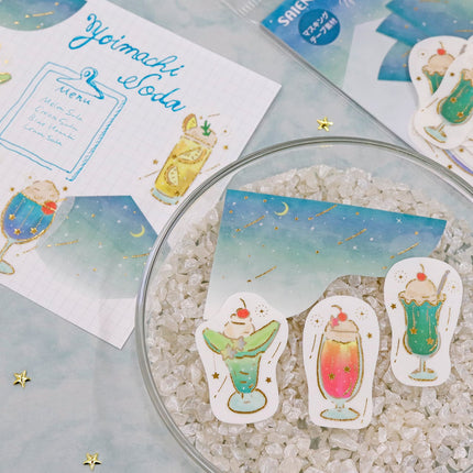 KAMIISO SANSYO - SAIEN Flake Stickers Starlight cafe