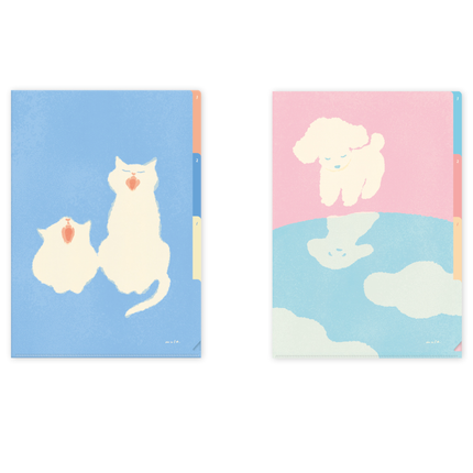 RYURYU A4 Clear 3‑Pocket Folder