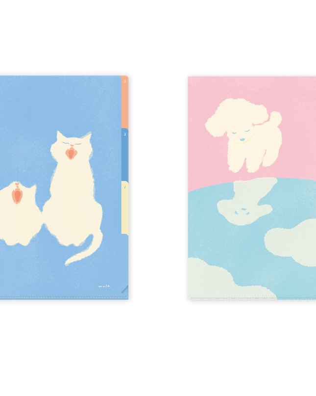 RYURYU A4 Clear 3‑Pocket Folder