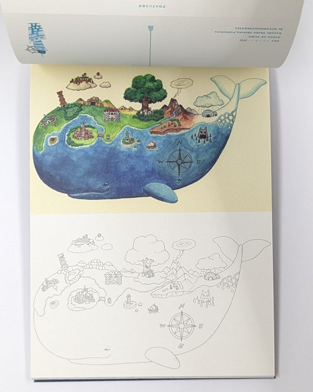 The Fantasy Street Gallery Store Collaboration Coloring Book postcard