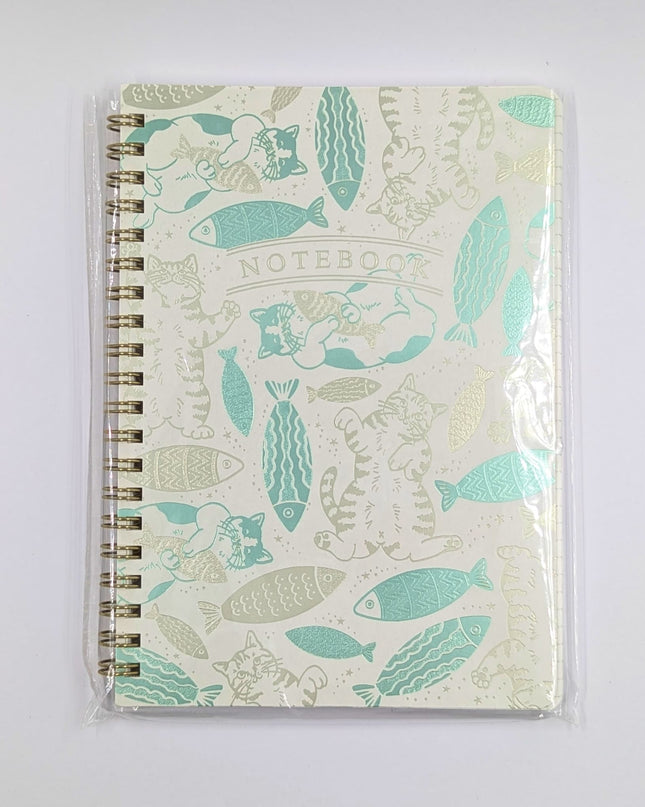 ROKKAKU Ring Notebook B6 cat and fish