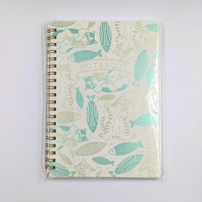 ROKKAKU Ring Notebook B6 cat and fish