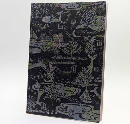 ROKKAKU x misuzu uta Plain Notebook A5 Whale Story