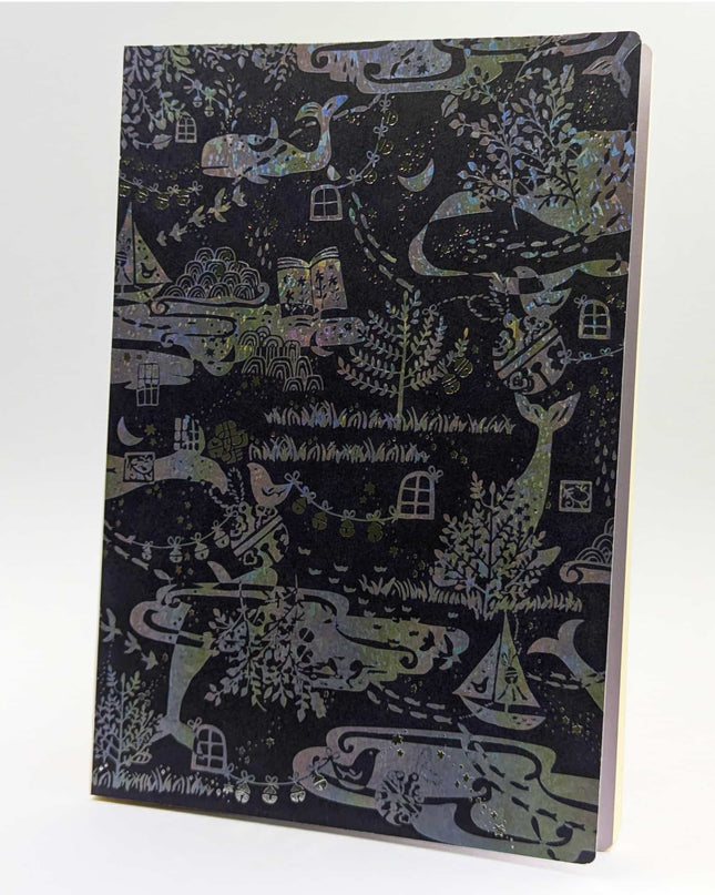 ROKKAKU x misuzu uta Plain Notebook A5 Whale Story