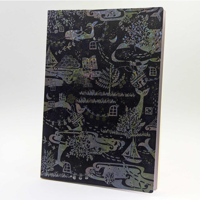 ROKKAKU x misuzu uta Plain Notebook A5 Whale Story