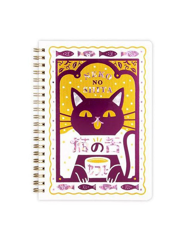ROKKAKU Ring Notebook B6 cat
