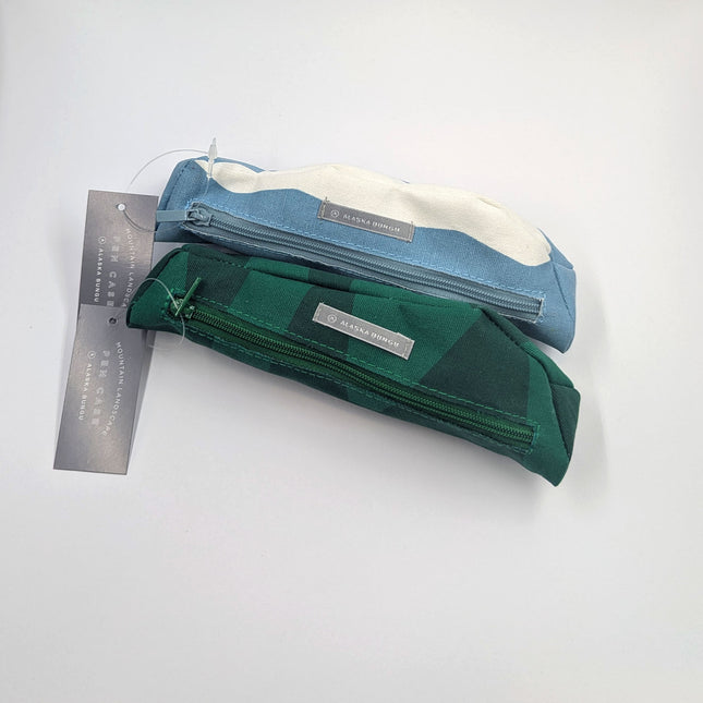 ELCOMMUN Mountain Landscape Series Pen Case green and blue