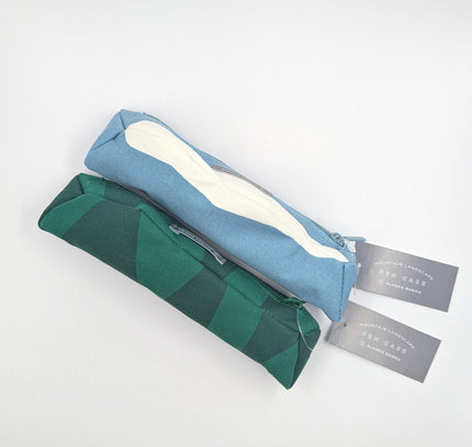 ELCOMMUN Mountain Landscape Series Pen Case green and blue