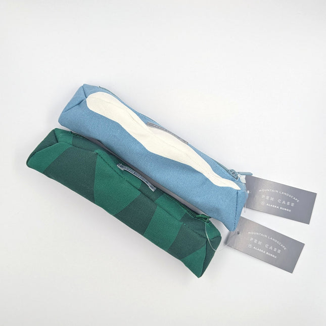 ELCOMMUN Mountain Landscape Series Pen Case green and blue