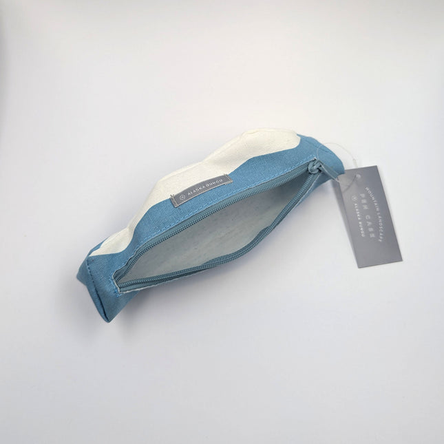 ELCOMMUN Mountain Landscape Series Pen Case blue open