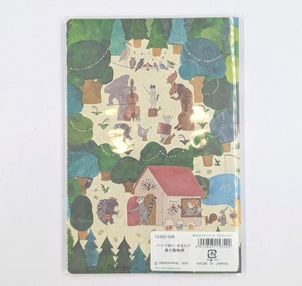 MIDORI Notebook B6 Forest Animals back