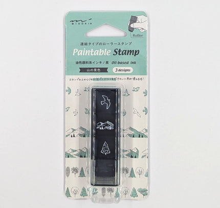 MIDORI Paintable Stamp Roller Mountains