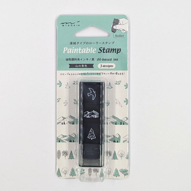MIDORI Paintable Stamp Roller Mountains