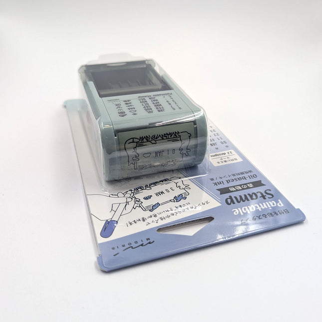 MIDORI Rotating Date Stamp Forest Animals close up