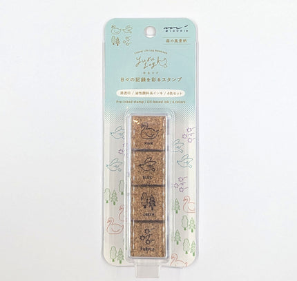 MIDORI Yurulog Cork Stamp Forest