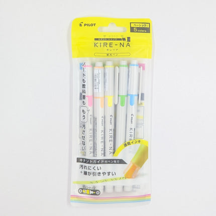 PILOT Kire-na Highlighter 5-Color Set Basic