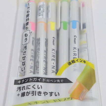 PILOT Kire-na Highlighter 5-Color Set Basic close up