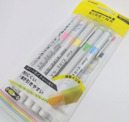 PILOT Kire-na Highlighter 5-Color Set Basic close up