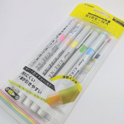 PILOT Kire-na Highlighter 5-Color Set Basic close up