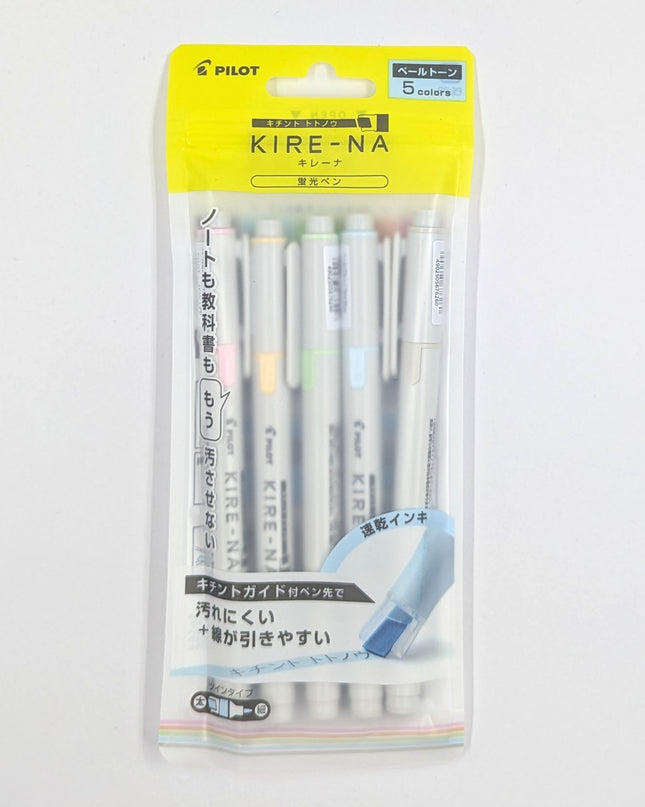 PILOT Kire-na Highlighter 5-Color Set Basic Pale Tone