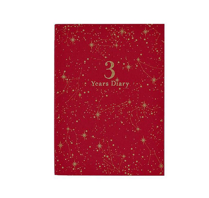 ARTIMIS 3-Year Diary Horoscope Red