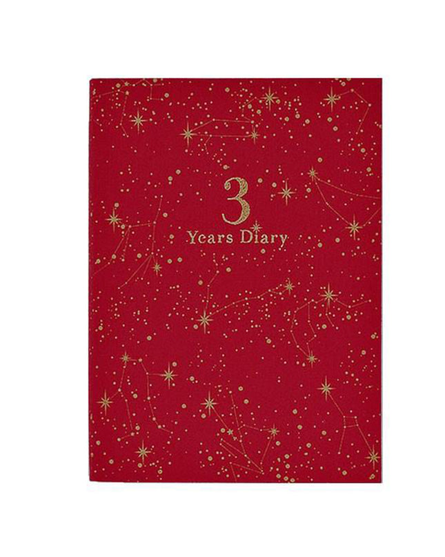 ARTIMIS 3-Year Diary Horoscope Red