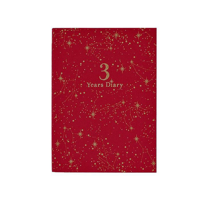 ARTIMIS 3-Year Diary Horoscope Red