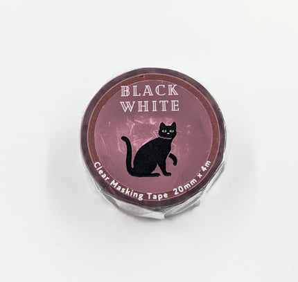 GREENFLASH Clear Masking Tape black cat