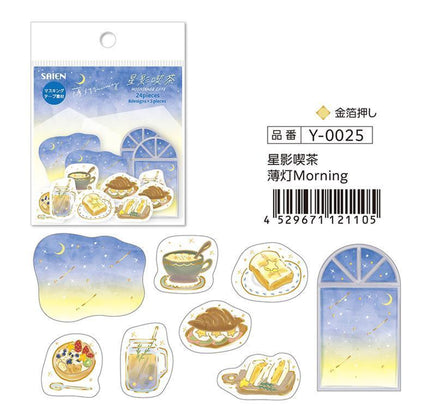 SAIEN Flake Stickers Starlight cafe Morning