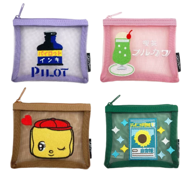 OLD RESTA Embroidered Mesh Pouch M